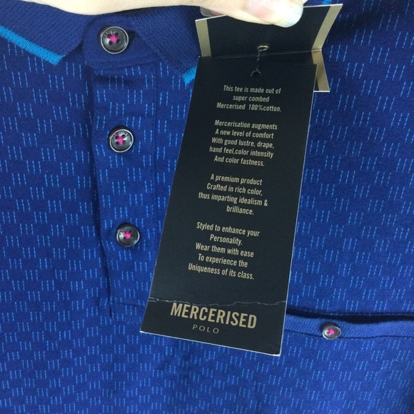 NWT Proline Mercerised Cotton Blue & Turquoise Grid Design Polo Shirt Size XL - Picture 4 of 12